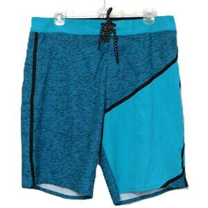 American Eagle Teal/Black Board Shorts Men's M